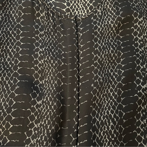 JOIE | Silk Black Snakeskin Print Top Shirt Size XS EUC Worn once! - Picture 5 of 8